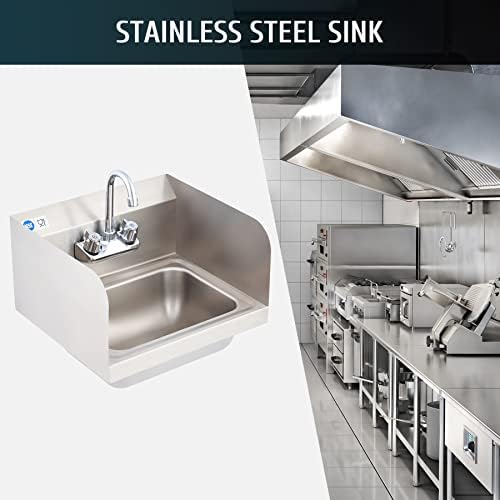 WILPREP Commercial Hand Sink, NSF Stainless Steel Sink Commercial Utility Sink - Image 2
