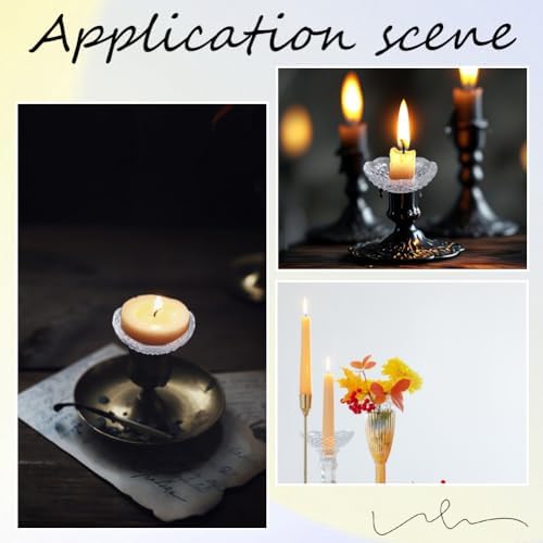 GORGECRAFT 6Pcs Faceted Chandelier Bobeches Candle Holder Bobeche 4 Side Holes - Image 4