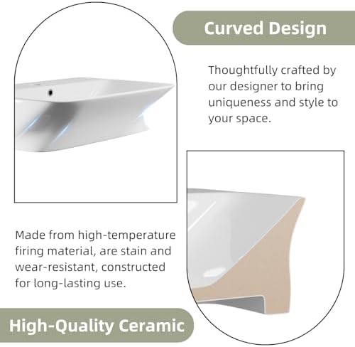 24"W x 17"D Wall Hung Sink - Image 5