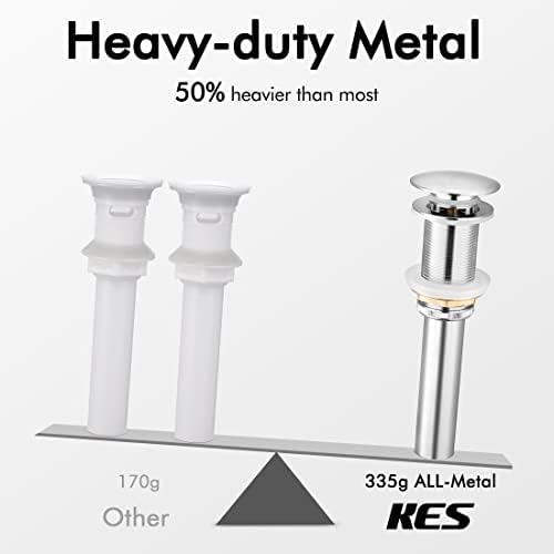 KES Bathroom Sink Drain Without Overflow Vessel Sink Lavatory Vanity Pop Up - Image 3