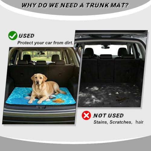 ELEQIN Trunk Mats for SUV Sedan Truck Pool Vacation Cat Print Car Cargo Liner - Image 4