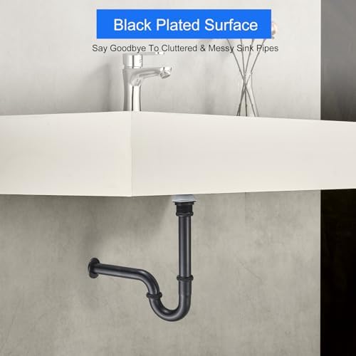 U-Shape P-Trap Kit, 1-1/4" Stainless Steel Sink Drain no Overflow - Image 2