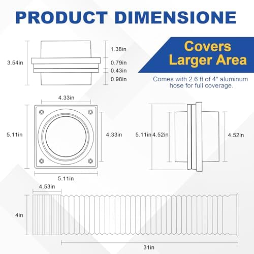 Magnetic Dryer Vent Coupling, DV180 Dryer Vent Connector Kit - Image 2