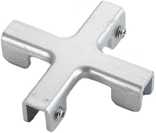 Aluminum Alloy Tile Glass Clamp Bracket Set – L, X Shape Connectors by Dolibi