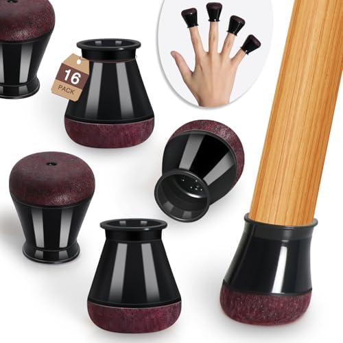YOZON Chair Leg Floor Protectors Silicone Caps Felt Furniture Pads Covers by yozon