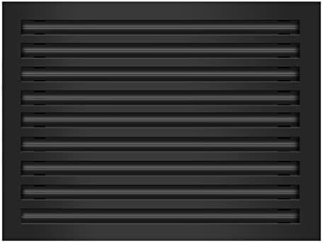 BUILDMART - 24x18 Modern AC Vent Cover - Decorative Black Alumium Air Vent - by TexasBuildmart