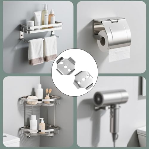 2pcs Towel Bar Replacement Parts, 39x39mm Stainless Steel Square Buckle Wall - Image 6