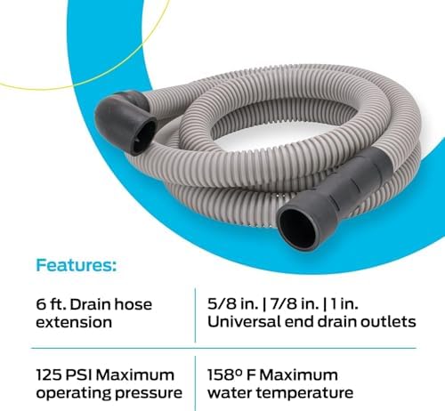 Eastman 6 Foot Dishwasher Drain Hose, Fit - Image 5