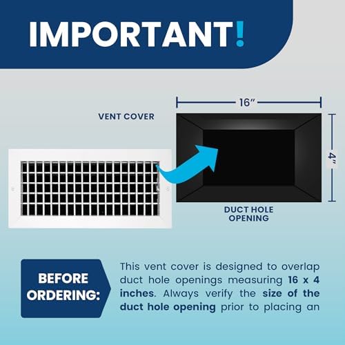 16 x 4 Duct Hole Adjustable Vent Cover - Image 4