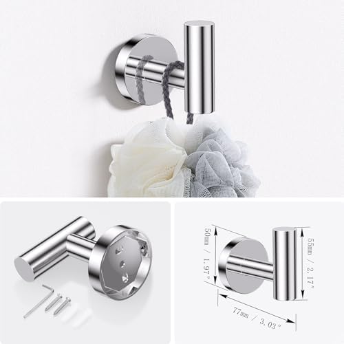 Lairuier Bathroom Hardware Set, 4-Piece Towel Holder Set Include Toilet Paper - Image 5