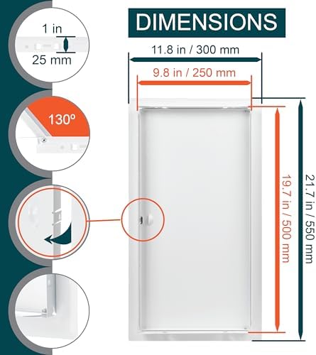 10" x 20" White Metal Access Panel - Image 2
