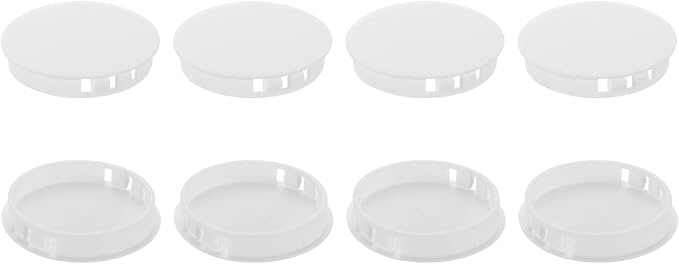 uxcell 8Pcs Plastic Hole Plugs, 60mm Flush Type Panel Plugs, Round Snap by uxcell