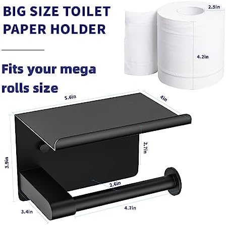 GLNLQ Matte Black Toilet Paper Holder - Image 2