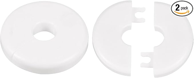 HARFINGTON 2pcs Wall Split Flange 11mm/0.4" Self-Adhesive Plumbing Cover Plates by HARFINGTON