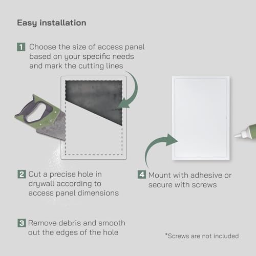 Vent Systems 16'' x 24'' Inch White Metal Access Panel - Image 4