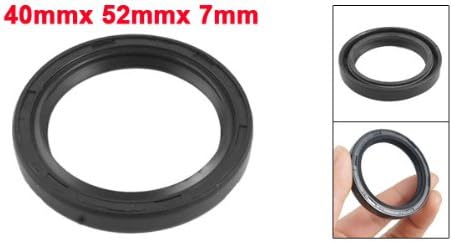 uxcell Metric Rotary Shaft Oil Seal 40x52x7mm TC Double Lips Rubber - Image 2