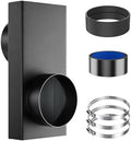 Periscope Dryer Vent, 0-5" Telescoping Dryer Vent Stainless Steel Adjustable by Popbee