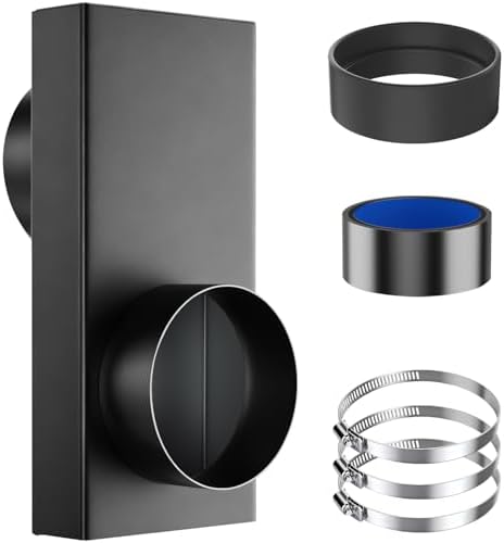 Periscope Dryer Vent, 0-5" Telescoping Dryer Vent Stainless Steel Adjustable by Popbee