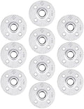 PIPE DECOR 1/2 in. Floor Flange, Authentic Galvanized Malleable Iron, 10 Pack by PipeD%C3%A9cor