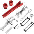 Basin Wrench Set, Universal Adjustable Sink Installation Tool Kit 9 Pieces by Unknown