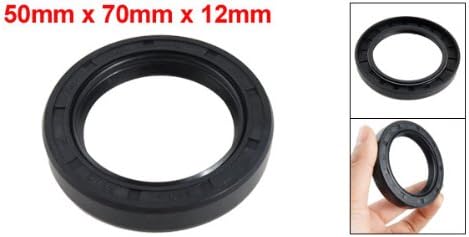 uxcell Metric Rotary Shaft Oil Seal 50x70x12mm TC Double Lips Rubber - Image 2