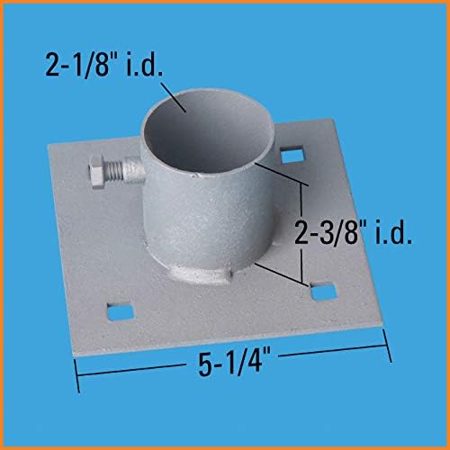Dock Edge Stationary Dock Base Plate Hardware, Galvanized - Image 2