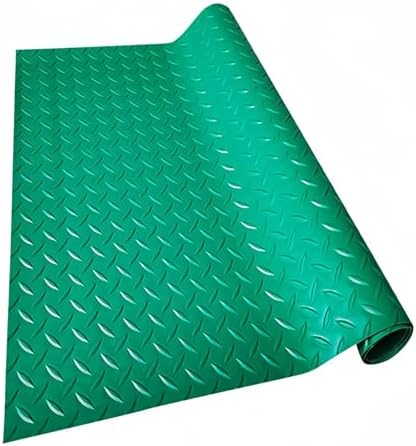 Rubber Floor Mats Green 0.6×17m, Diamond Plate PVC Rubber Trailer Mat, Cuttable by Unknown