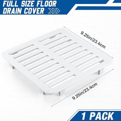 1 Pcs Cast Iron Porcelain Grate Floor Drain Cover 9-1/4" W x 9-1/4" L x 1-1/4h - Image 2