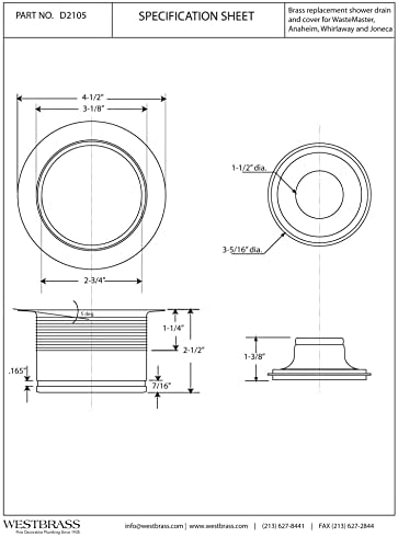 Westbrass 3-1/2" EZ-Mount Sink Disposal Flange and Stopper, Antique Copper - Image 2