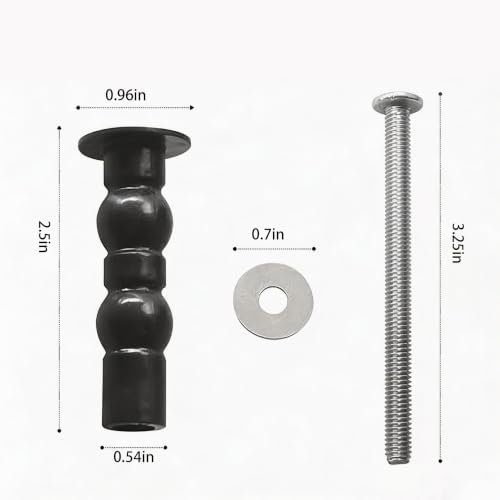 2 Pcs THU651N Toilet Seat Screws Bolts, Expanding Rubber Hinge Screw Kit - Image 2