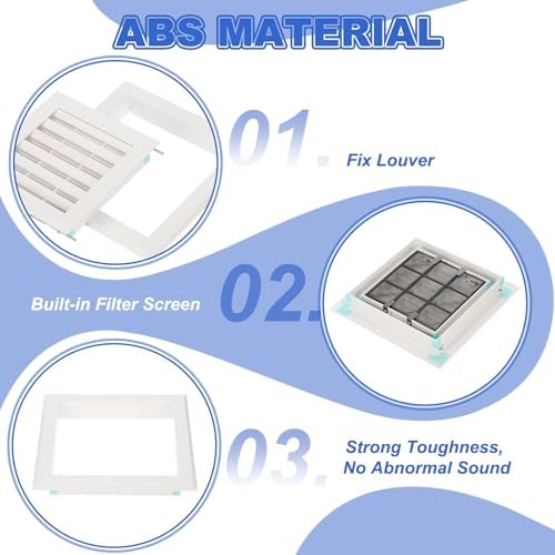 PATIKIL 8x8 Inch Plastic Ventilation Grille, Return Air Vent Cover Removable - Image 3