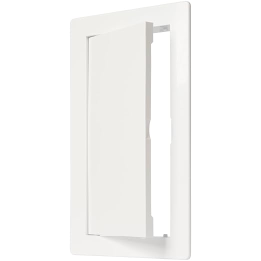 4" x 8" White Plastic Access Panel. Service Shaft Door Panel. Plumbing by ECOPROVENT