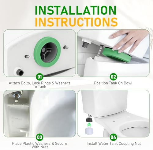 Jamini 3” Toilet Tank to Bowl Coupling Kit, Compatible - Image 7