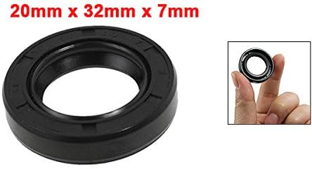 uxcell Metric Rotary Shaft Oil Seal 20x32x7mm TC Double Lips Rubber - Image 2