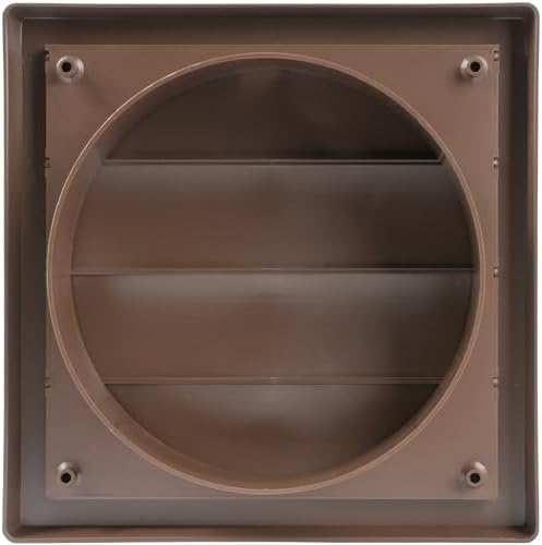 Plastic 6" Brown Dryer Vent Cover - Image 4
