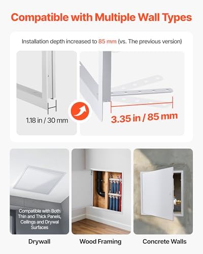 VEVOR Access Panel for Drywall, 19.2 x 19.2 in Galvanized Steel Access Door - Image 2