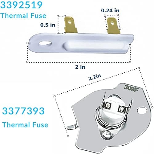 279838 Heating Element for Kenmore Dryer Compatible Whirlpool Wed4815ew1 - Image 4