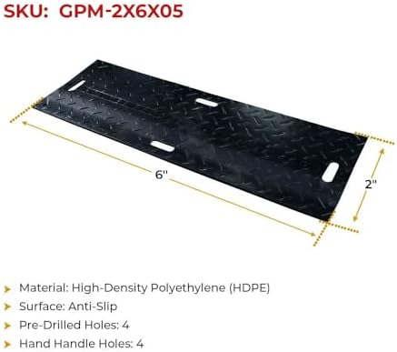 2' x 6' Ground Protection Mats Kit w/ 10 Pcs Single Connectors - Image 4