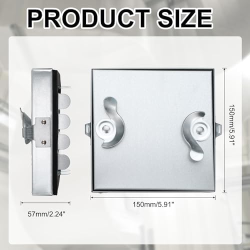 PATIKIL Galvanized Steel Access Panel, 6x6 Inch Insulated HVAC Duct Access Door - Image 2