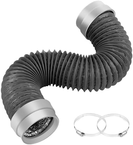 MATEWORK 3FT Dryer Vent Hose 4 Inch, Heavy Duty Flexible Aluminum Duct by MATEWORK