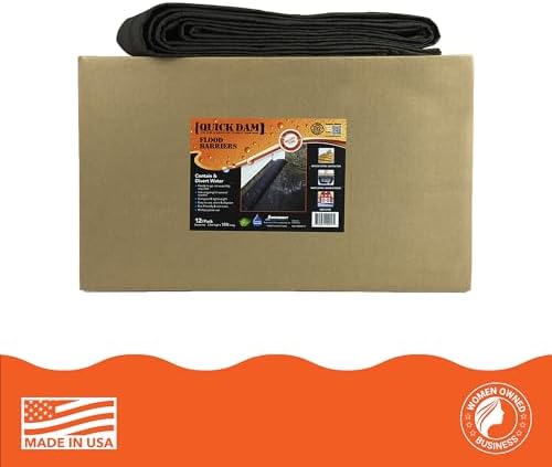 Quick Dam QD610-12 Water-Activated Flood Barrier-10 Feet-12/Pack, 12 Pack by QuickDam