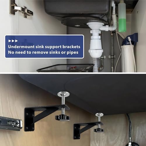 4 Pcs Undermount Sink Brackets, Undermount Sink Support, Undermount Sink Repair - Image 6