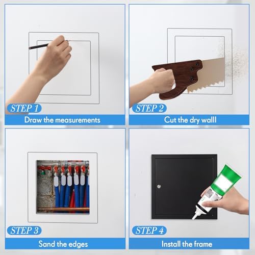 Gisafai Aluminum Access Panel for Drywall, 12 x 12 Inch - Image 5