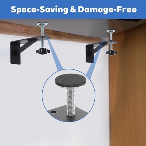 4 Pack Black Undermount Sink Brackets, Heavy-Duty Adjustable Support & Repair - Image 6