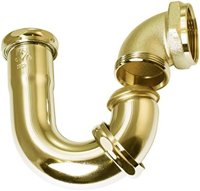 Westbrass D402LA-01 1-1/2" Brass LA Code P-Trap, Polished Brass by Westbrass
