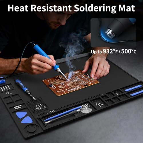 STREBITO Soldering Mat Large, Repair Mat 932°F Heat Resistant 21.7"x15.8'' - Image 3