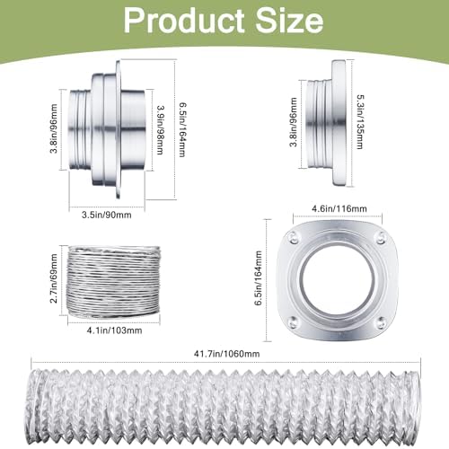 LATING Magnetic Dryer Vent Connector Kit, 180 Degree Straight Magnetic Dryer - Image 3