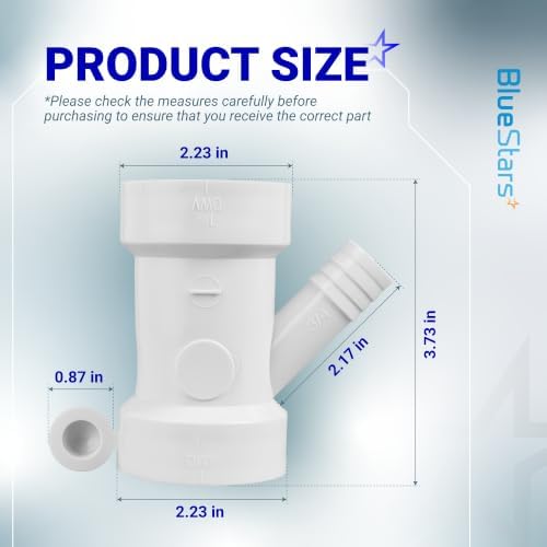 BlueStars 212332 Condensate Drain Pipe 1-1/2" x 1-1/2" x 3/4" - Image 2