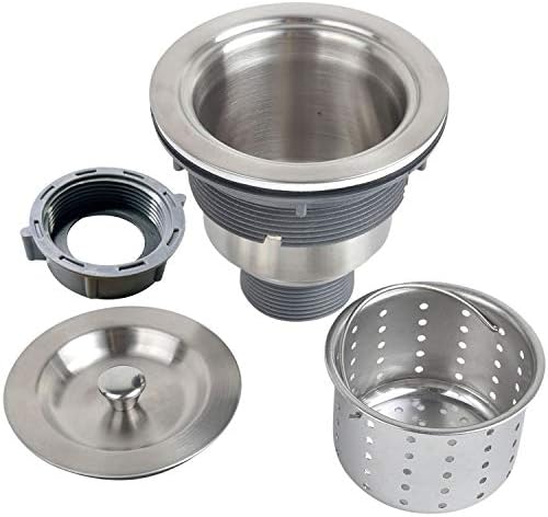 3-1/2 Inch Sink Drain Assembly Kit, Removable Deep Sink Strainer Basket - Image 2