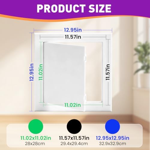12 x 12 Inch Access Panel for Drywall and Ceiling, ABS Plumbing Access Door - Image 2